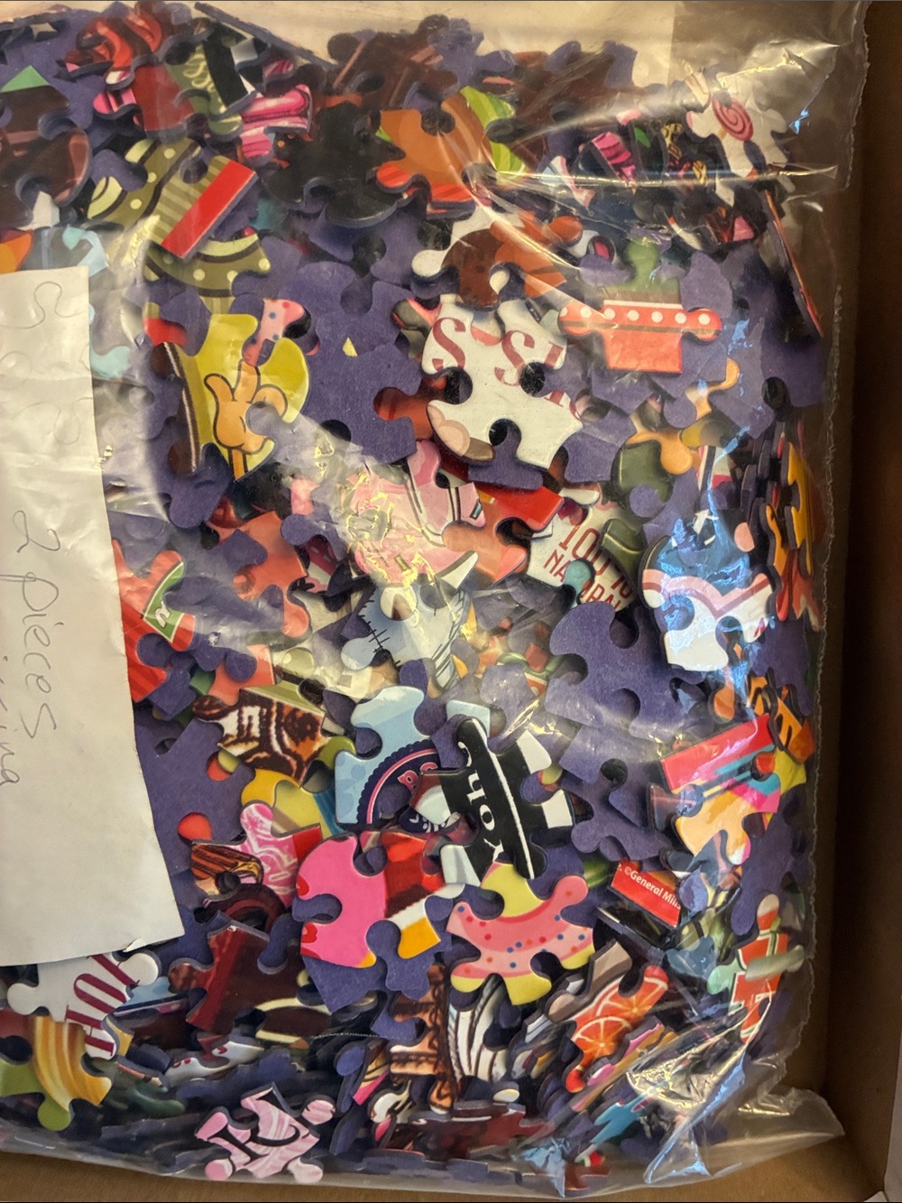 White Mountain Sweet Treats Colorful Dessert Collage Puzzle- Missing 2 Pieces - Picture 5 of 5